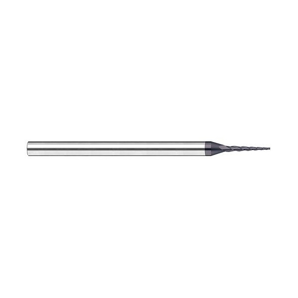 0.0600 in. Cutter dia. x 0.4800 in.  Carbide Tapered Square End Mill, 3 Flutes, AlTiN Nano Coated